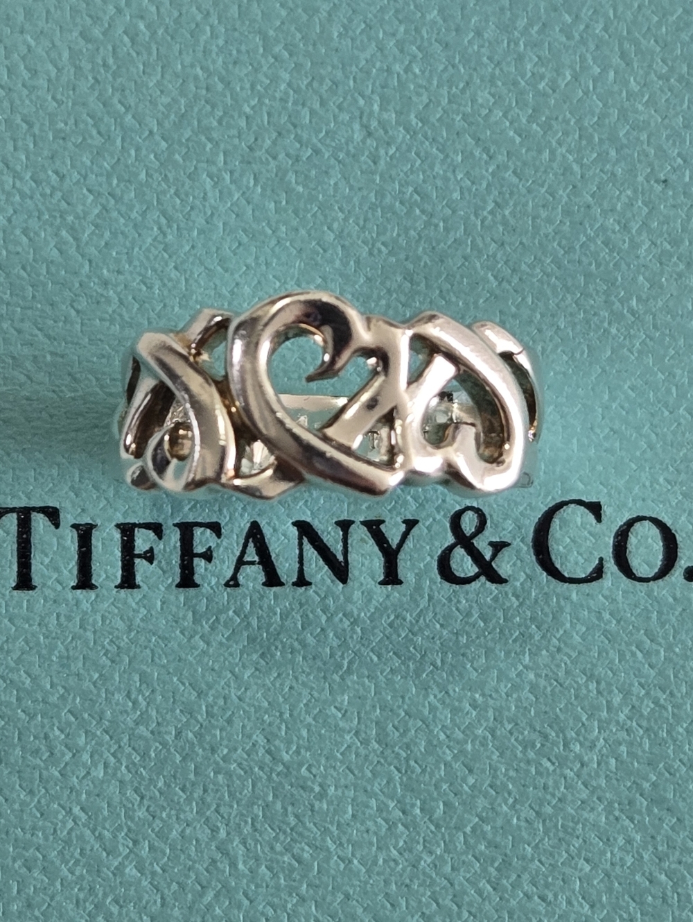 Tiffany & Co. Paloma Picasso Loving Heart Band In 925 Sterling Silver